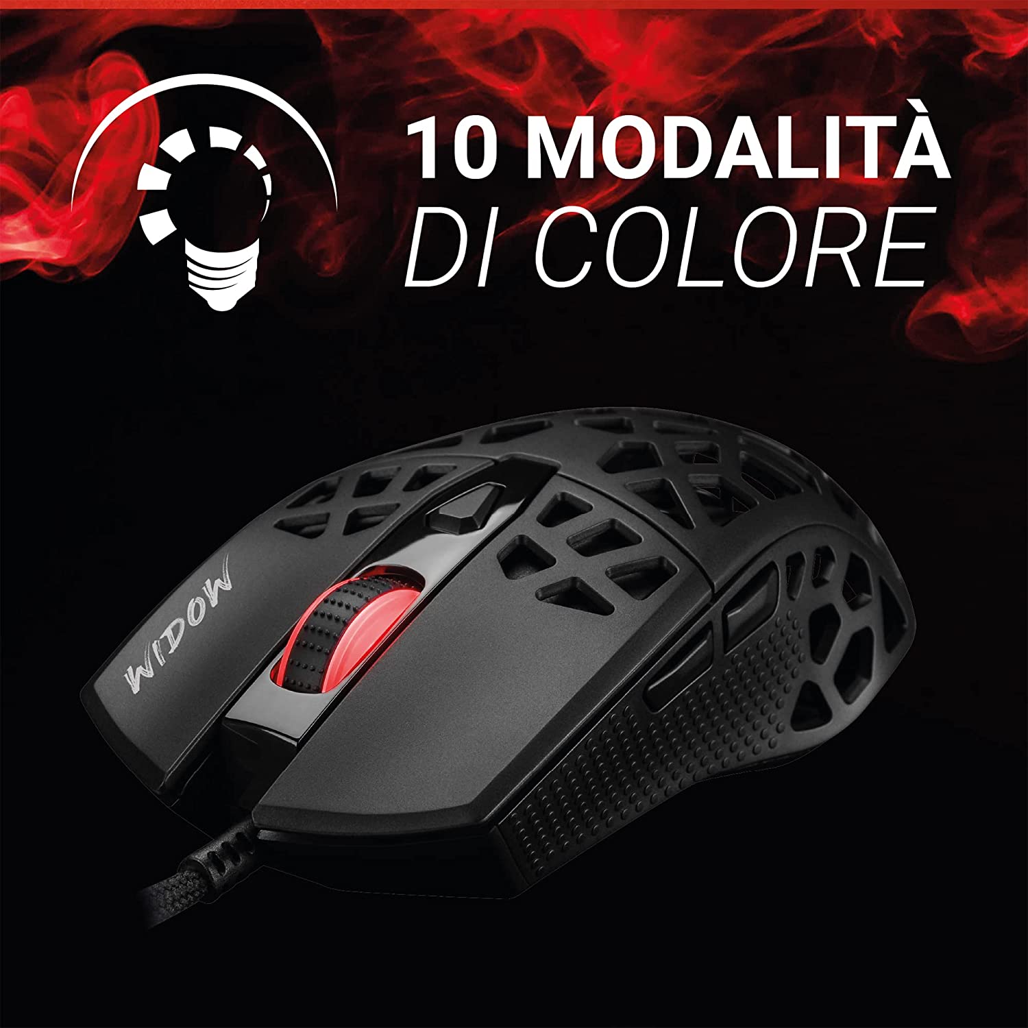 Mouse usb gaming Noua widow mesh RGB foto 4